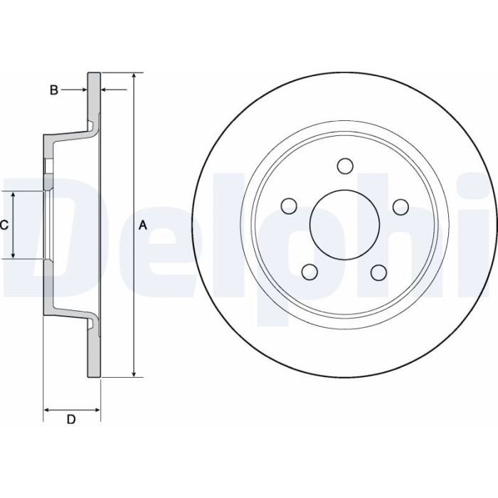 Delphi BG4682 Bremsscheibe