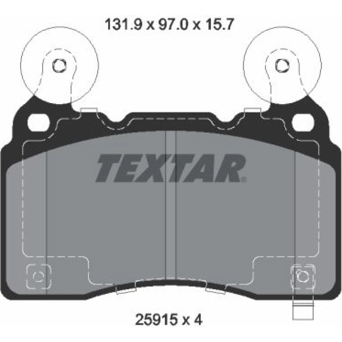 Textar 2591501 Bremsbelagsatz, Scheibenbremse