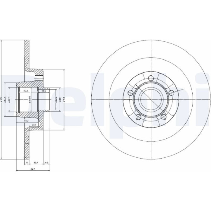 Delphi BG3732 Bremsscheibe Delphi BG3732 Bremsscheibe