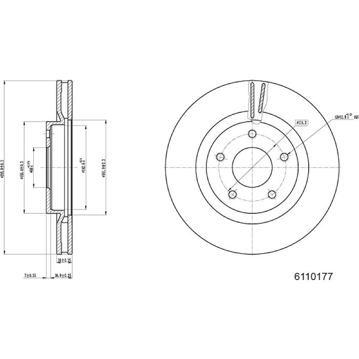 Metzger 6110177 Bremsscheibe