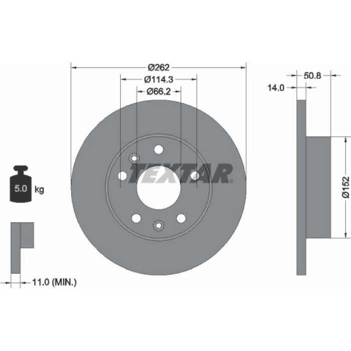 Textar 92102900 Bremsscheibe Textar 92102900 Bremsscheibe