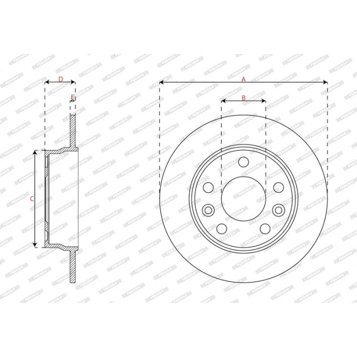 Ferodo DDF3045C Bremsscheibe PREMIER