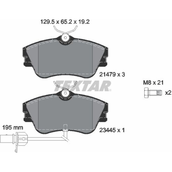 Textar 2147903 Bremsbelagsatz, Scheibenbremse Q+ Textar 2147903 Bremsbelagsatz, Scheibenbremse Q+