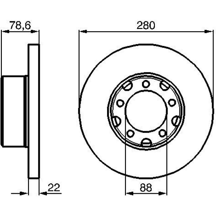 BOSCH 0 986 478 529 Bremsscheibe BOSCH 0 986 478 529 Bremsscheibe
