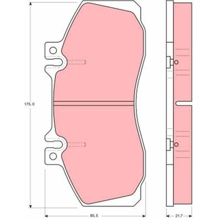 TRW GDB481 Bremsbelagsatz, Scheibenbremse TRW GDB481 Bremsbelagsatz, Scheibenbremse
