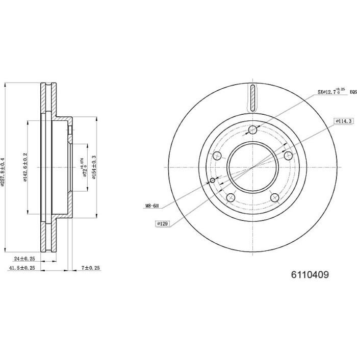 Metzger 6110409 Bremsscheibe