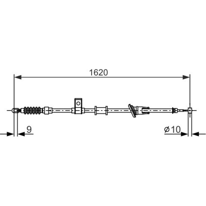 BOSCH 1 987 477 893 Seilzug, Feststellbremse BOSCH 1 987 477 893 Seilzug, Feststellbremse