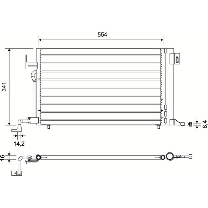 Valeo 817230 Kondensator, Klimaanlage Valeo 817230 Kondensator, Klimaanlage