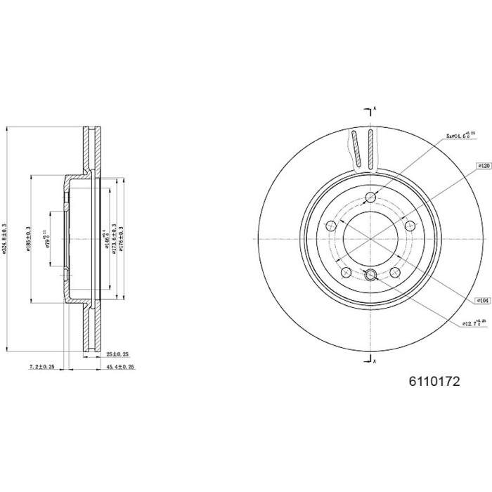 Metzger 6110172 Bremsscheibe