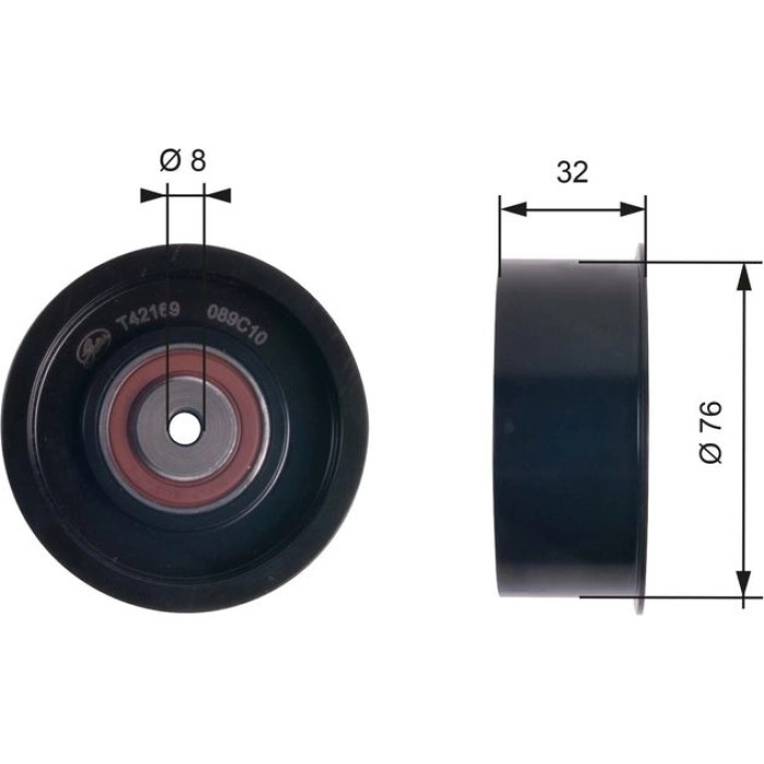Gates T42169 Umlenkrolle/Führungsrolle, Zahnriemen PowerGrip™ Gates T42169 Umlenkrolle/Führungsrolle, Zahnriemen PowerGrip™
