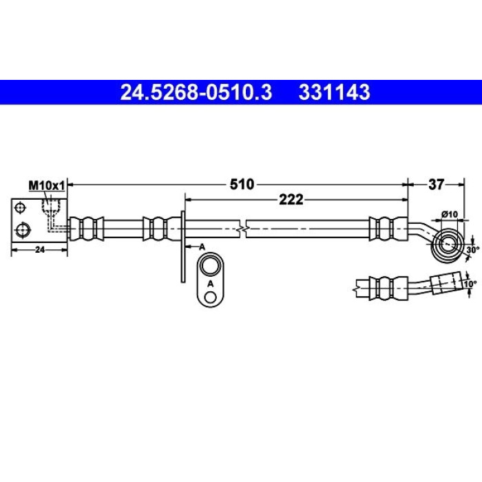 ATE 24.5268-0510.3 Bremsschlauch ATE 24.5268-0510.3 Bremsschlauch