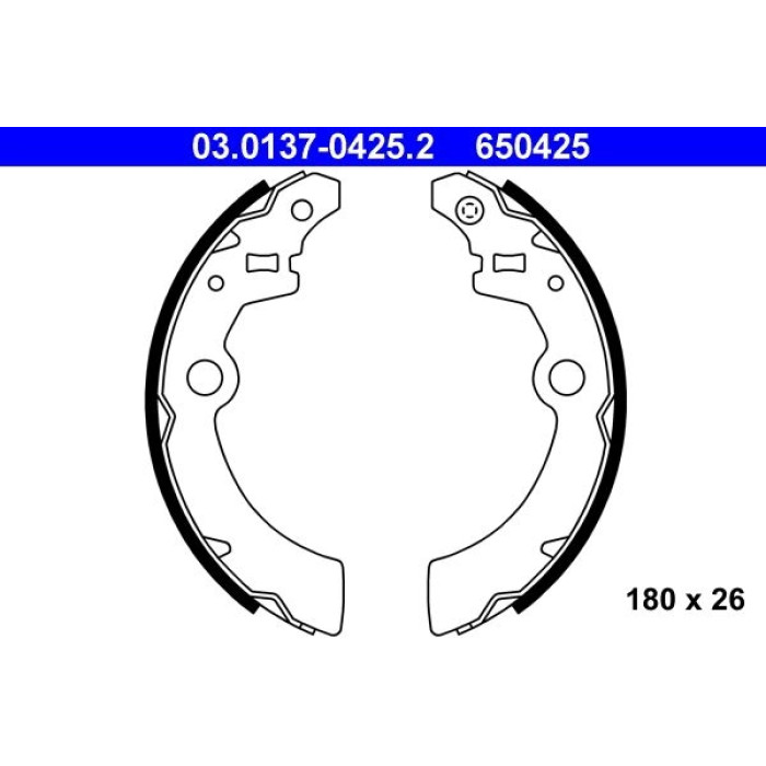 ATE 03.0137-0425.2 Bremsbackensatz ATE 03.0137-0425.2 Bremsbackensatz