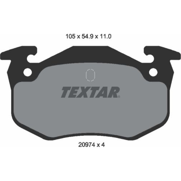 Textar 2097401 Bremsbelagsatz, Scheibenbremse