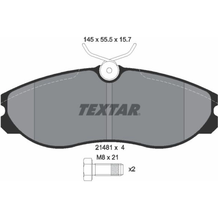 Textar 2148101 Bremsbelagsatz, Scheibenbremse