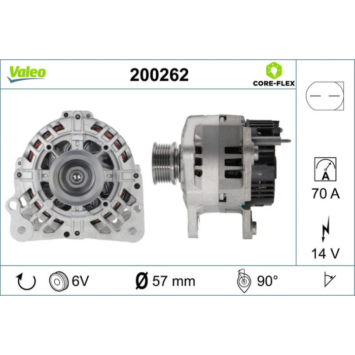 Valeo 200262 Generator CORE-FLEX
