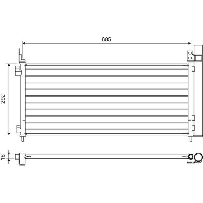 Valeo 822720 Kondensator, Klimaanlage Valeo 822720 Kondensator, Klimaanlage
