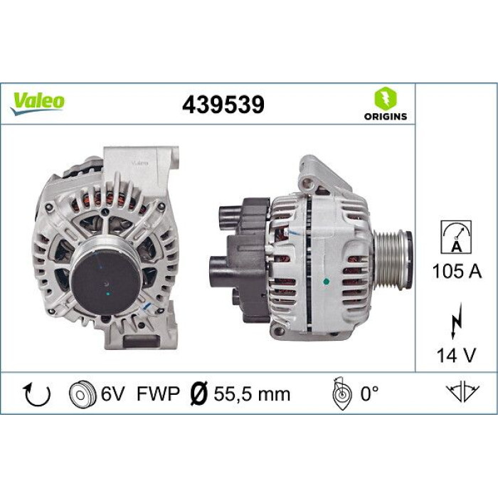 Valeo 439539 Generator ORIGINS - NEW O.E. TECHNOLOGIE Valeo 439539 Generator ORIGINS - NEW O.E. TECHNOLOGIE