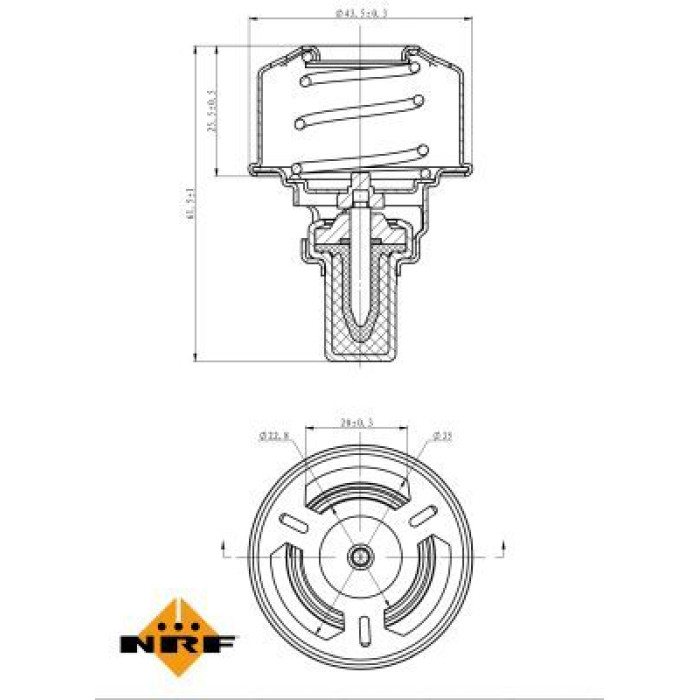 NRF 725007 Thermostat, Kühlmittel NRF 725007 Thermostat, Kühlmittel