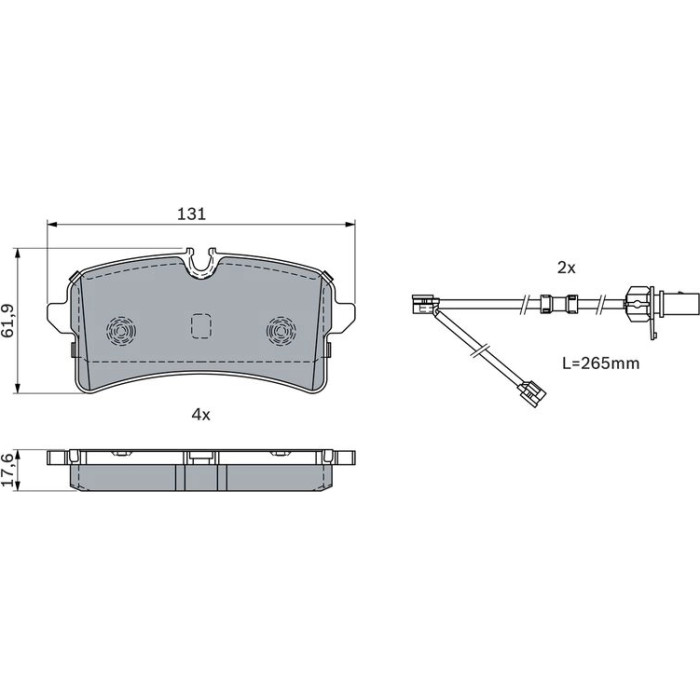 BOSCH 0 986 424 404 Bremsbelagsatz, Scheibenbremse BOSCH 0 986 424 404 Bremsbelagsatz, Scheibenbremse