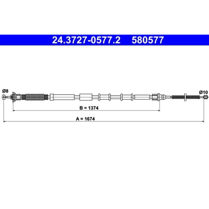 ATE 24.3727-0577.2 Seilzug, Feststellbremse ATE 24.3727-0577.2 Seilzug, Feststellbremse