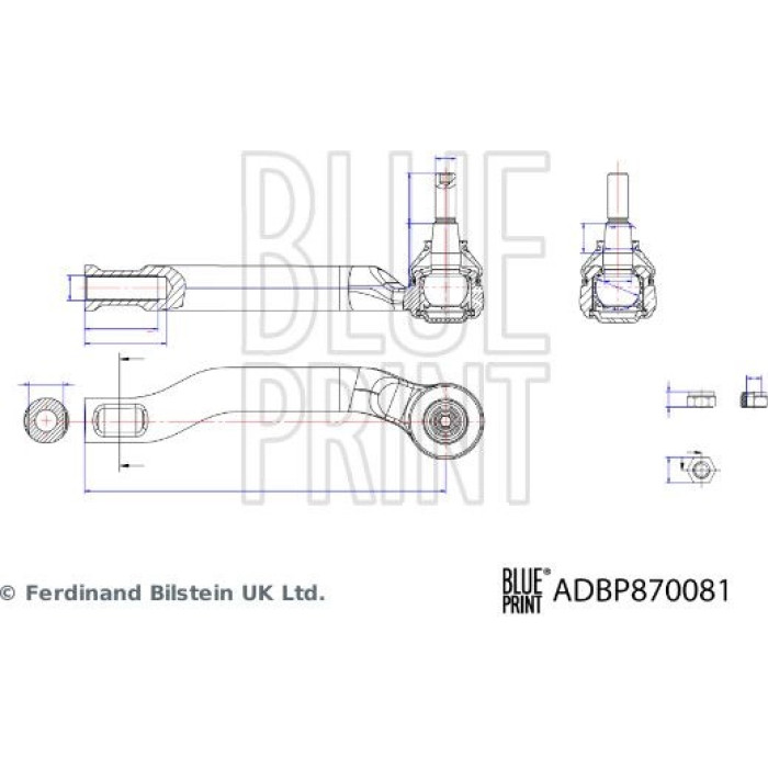 Blue Print ADBP870081 Spurstangenkopf Blue Print ADBP870081 Spurstangenkopf