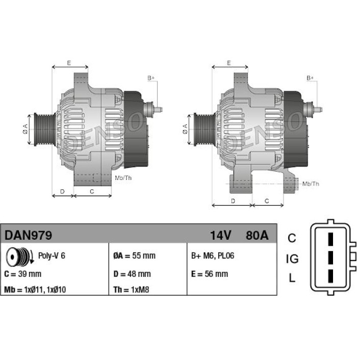 Denso DAN979 Generator
