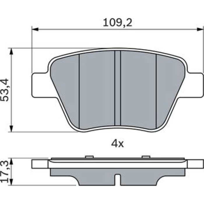 BOSCH 0 986 494 416 Bremsbelagsatz, Scheibenbremse BOSCH 0 986 494 416 Bremsbelagsatz, Scheibenbremse