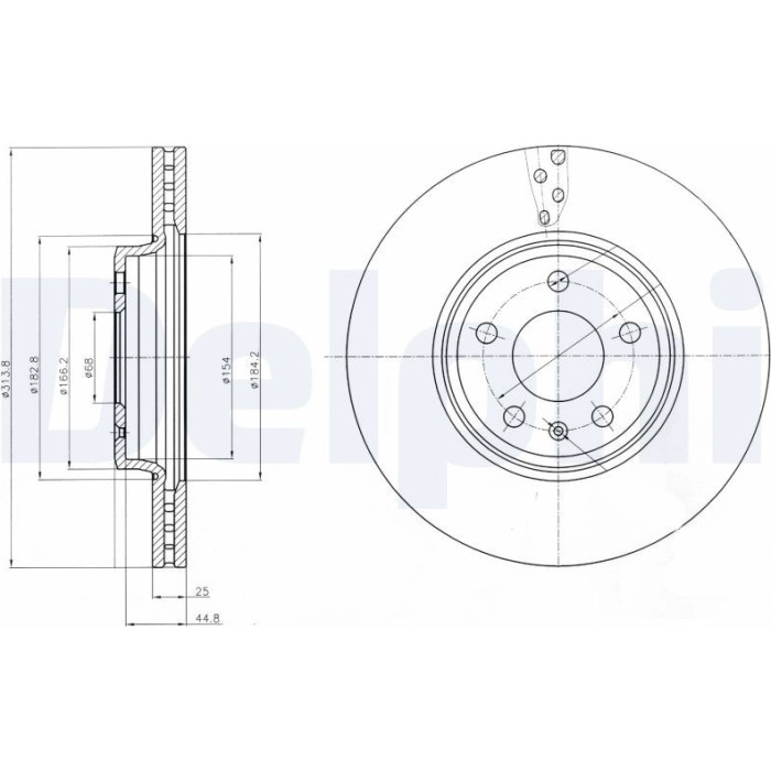 Delphi BG4079C Bremsscheibe Delphi BG4079C Bremsscheibe