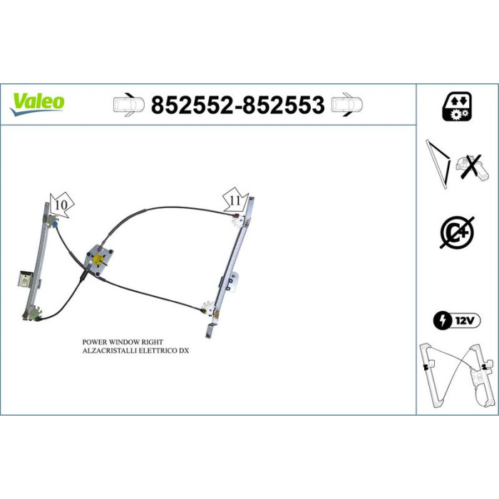 Valeo 852552 Fensterheber Valeo 852552 Fensterheber