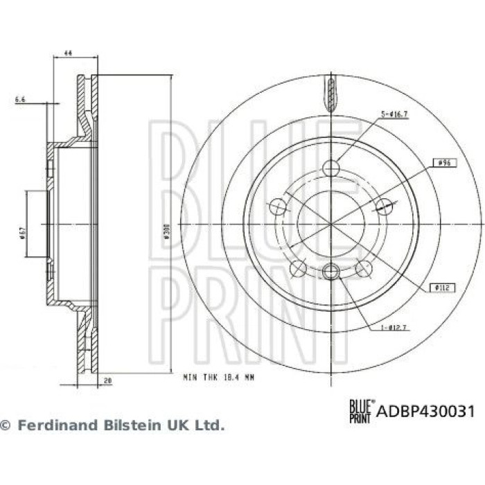 Blue Print ADBP430031 Bremsscheibe Blue Print ADBP430031 Bremsscheibe