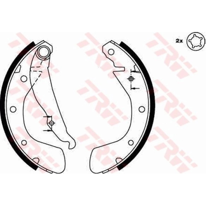 TRW GS8542 Bremsbackensatz TRW GS8542 Bremsbackensatz