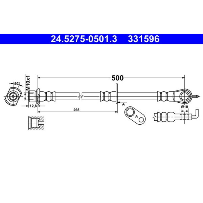 ATE 24.5275-0501.3 Bremsschlauch ATE 24.5275-0501.3 Bremsschlauch