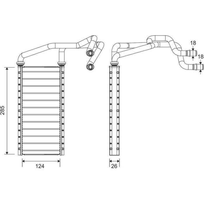 Valeo 811657 Wärmetauscher, Innenraumheizung