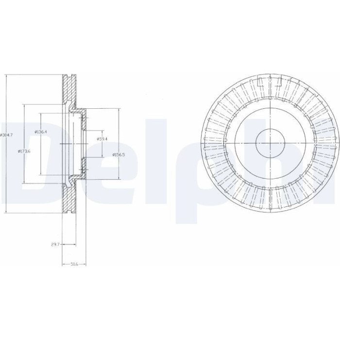 Delphi BG4214 Bremsscheibe Delphi BG4214 Bremsscheibe