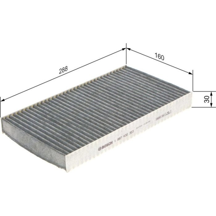 BOSCH 1 987 432 303 Innenraumfilter BOSCH 1 987 432 303 Innenraumfilter