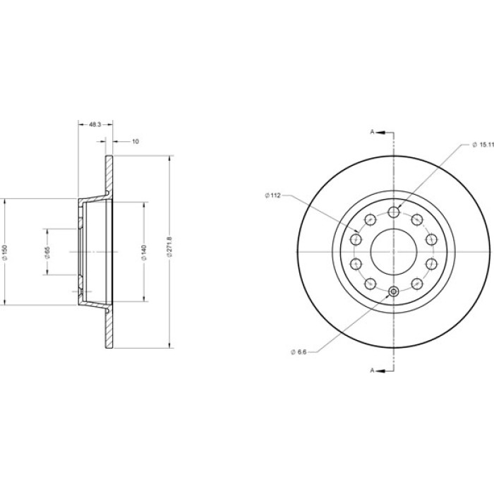 Metzger 6110108 Bremsscheibe