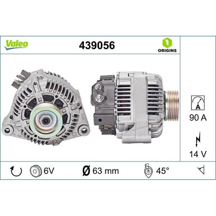 Valeo 439056 Generator ORIGINS - NEW O.E. TECHNOLOGIE Valeo 439056 Generator ORIGINS - NEW O.E. TECHNOLOGIE