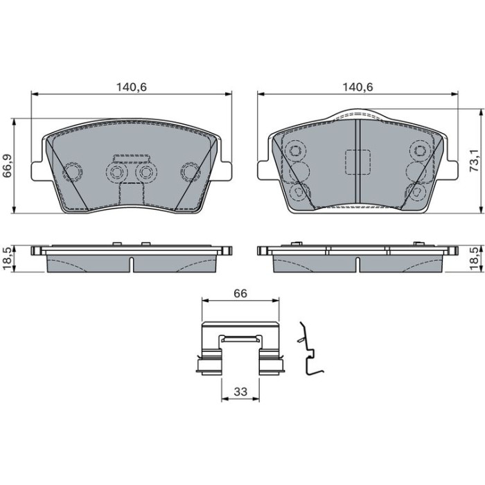 BOSCH 0 986 460 144 Bremsbelagsatz, Scheibenbremse BOSCH 0 986 460 144 Bremsbelagsatz, Scheibenbremse