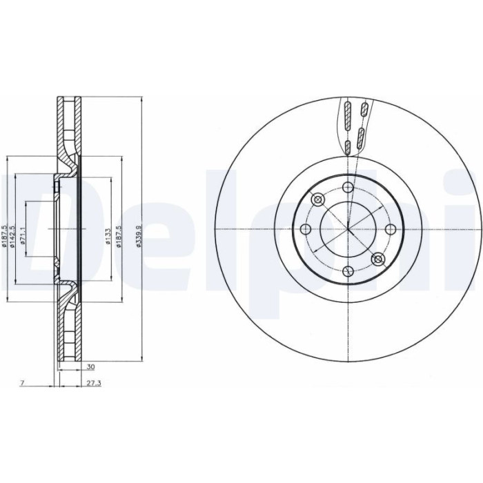 Delphi BG9107C Bremsscheibe