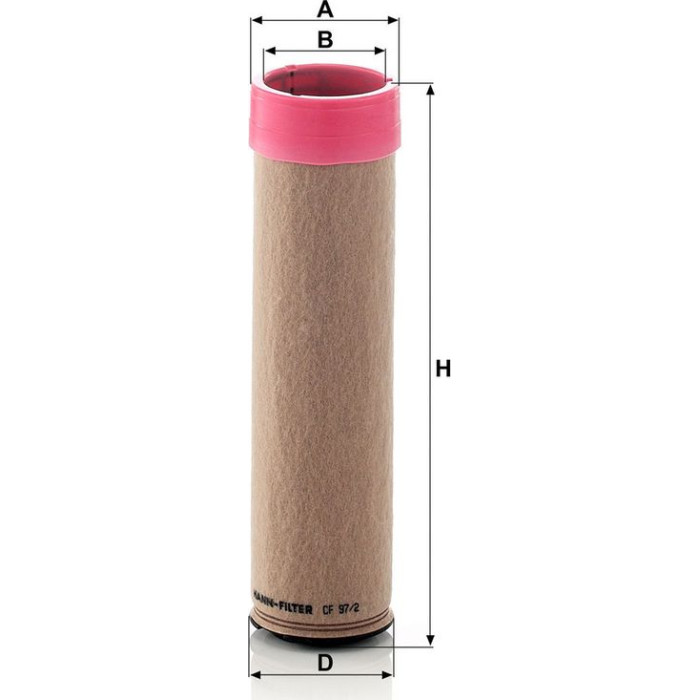 Mann-Filter CF 97/2 Sekundärluftfilter Mann-Filter CF 97/2 Sekundärluftfilter