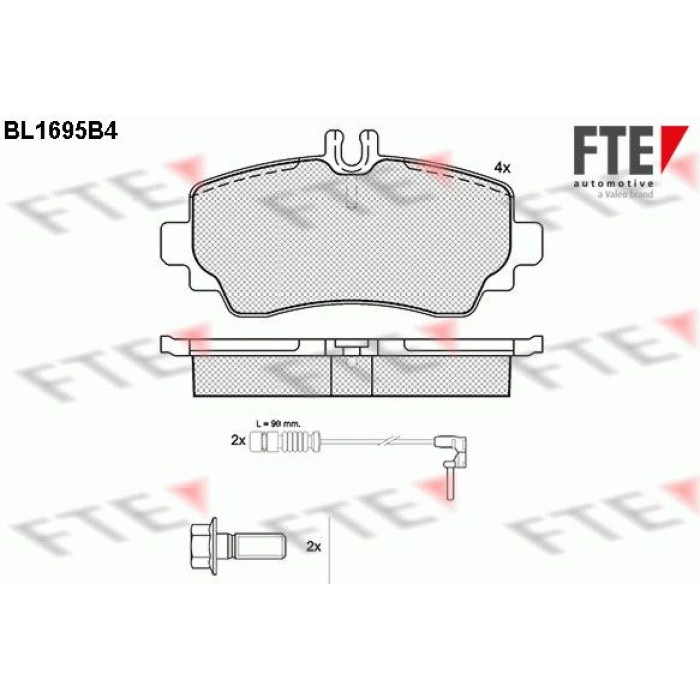 FTE 9010306 Bremsbelagsatz, Scheibenbremse