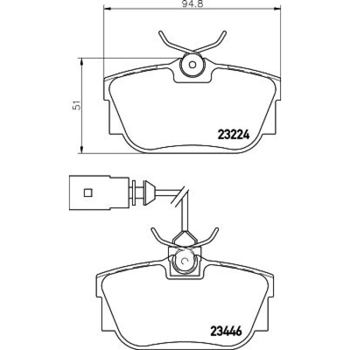 Hella 8DB 355 018-591 Bremsbelagsatz, Scheibenbremse Hella 8DB 355 018-591 Bremsbelagsatz, Scheibenbremse