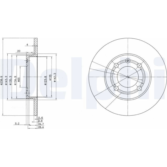 Delphi BG2911 Bremsscheibe