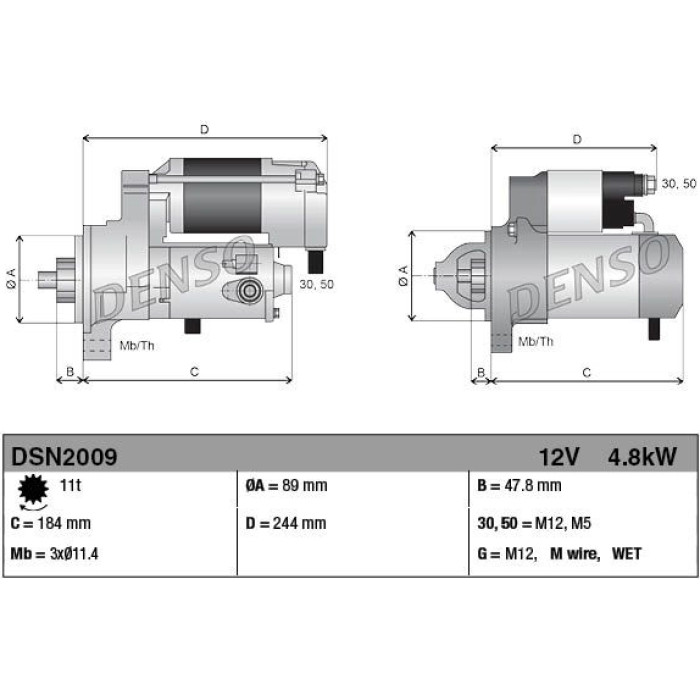Denso DSN2009 Starter Denso DSN2009 Starter