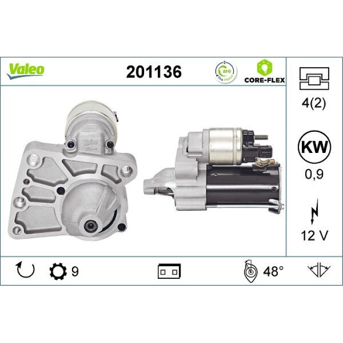 Valeo 201136 Starter CORE-FLEX Valeo 201136 Starter CORE-FLEX