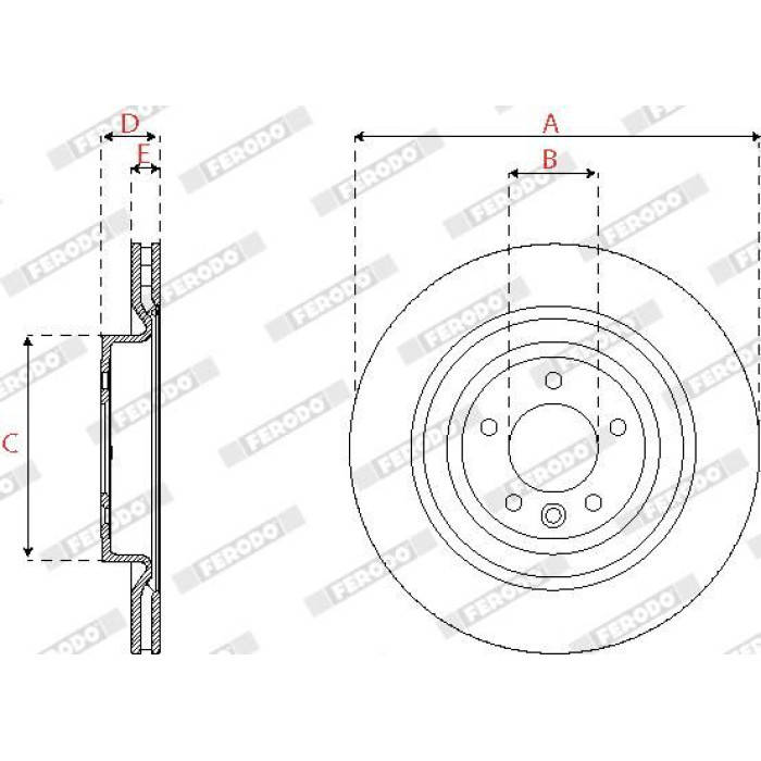 Ferodo DDF2550C-1 Bremsscheibe PREMIER Ferodo DDF2550C-1 Bremsscheibe PREMIER