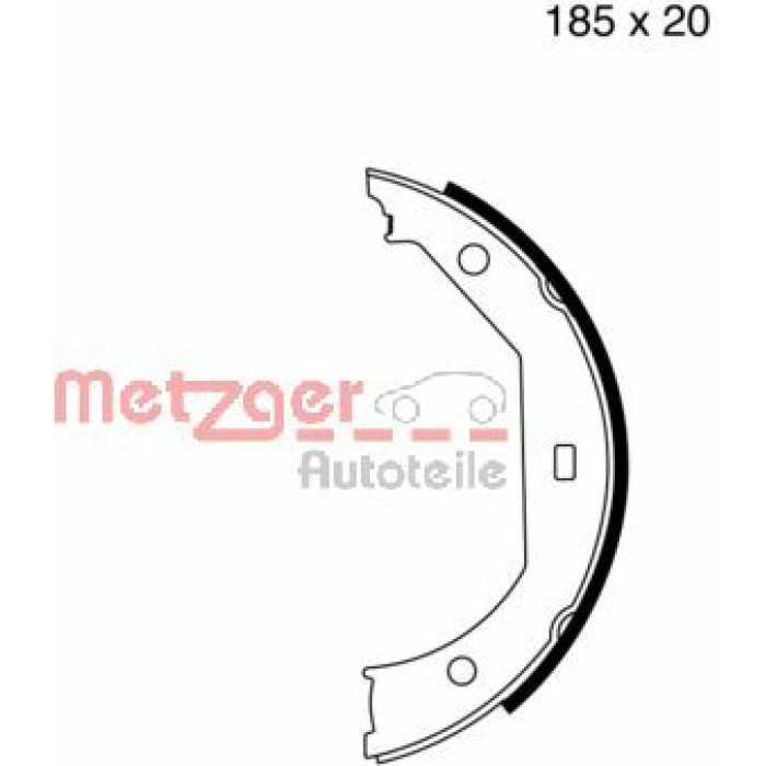 Metzger MG 652 Bremsbackensatz, Feststellbremse Metzger MG 652 Bremsbackensatz, Feststellbremse