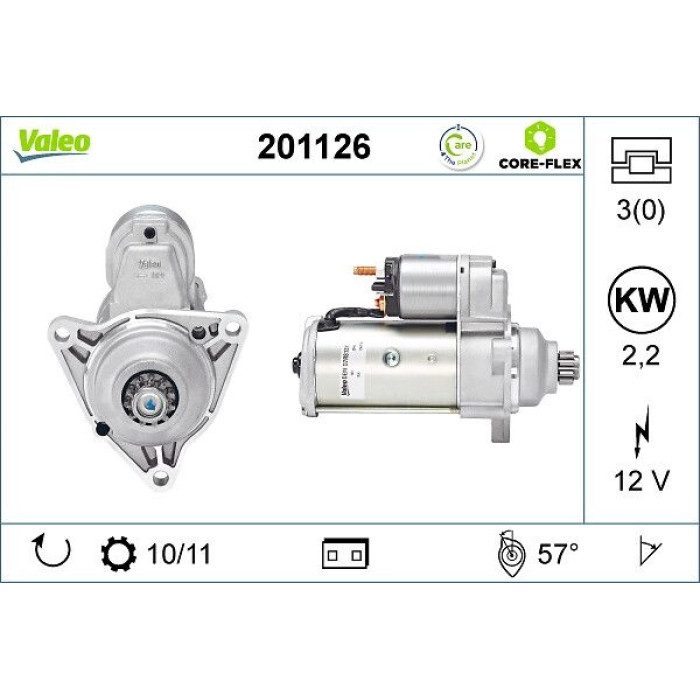 Valeo 201126 Starter CORE-FLEX Valeo 201126 Starter CORE-FLEX