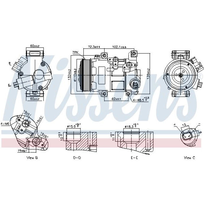 Nissens 89516 Kompressor, Klimaanlage FIRST FIT Nissens 89516 Kompressor, Klimaanlage FIRST FIT