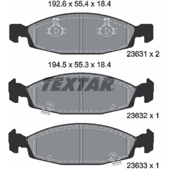 Textar 2363101 Bremsbelagsatz, Scheibenbremse Q+